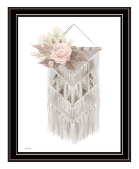 Homeroots Bohemian Macrame Wall Art Print - Rustic Farmhouse Decor For A Modern And Stylish Home Focal Point Black And Gold Wood 530128