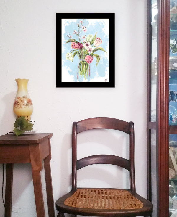 Homeroots Flourish Framed Print Wall Art - Trendy Rustic Decor For A Stylish Modern Farmhouse Vibe Black Wood 530135