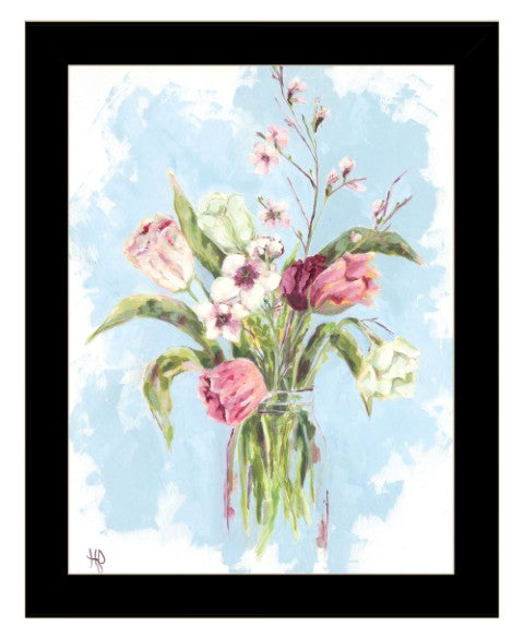 Homeroots Flourish Framed Print Wall Art - Trendy Rustic Decor For A Stylish Modern Farmhouse Vibe Black Wood 530135