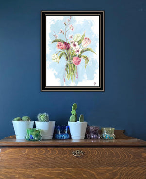 Homeroots Flourish Framed Print Wall Art - Trendy Rustic Decor For A Stylish Modern Farmhouse Vibe Black And Gold Wood 530136