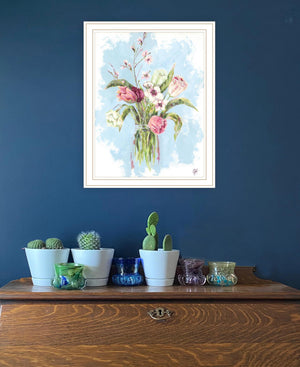 Homeroots Flourish Framed Print Wall Art - Trendy Rustic Decor For A Stylish Modern Farmhouse Vibe White Wood 530137