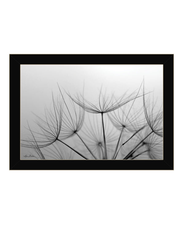 Homeroots Love Is A Delicate Flower Black Framed Print Wall Art Black Wood 530159