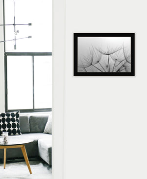 Homeroots Love Is A Delicate Flower Black Framed Print Wall Art Black Wood 530159