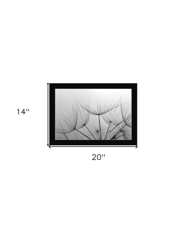 Homeroots Love Is A Delicate Flower Black Framed Print Wall Art Black Wood 530159