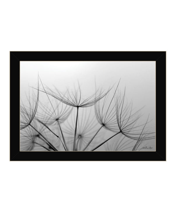 Homeroots Love Is A Delicate Flower Black Framed Print Wall Art Black Wood 530159