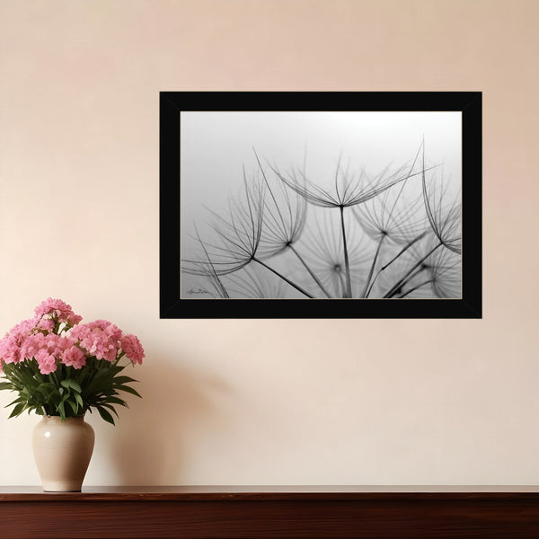 Homeroots Love Is A Delicate Flower Black Framed Print Wall Art Black Wood 530159