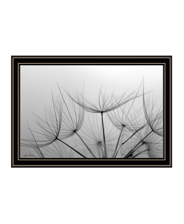 Homeroots Love Is A Delicate Flower Black Framed Print Wall Art Black And Gold Wood 530160