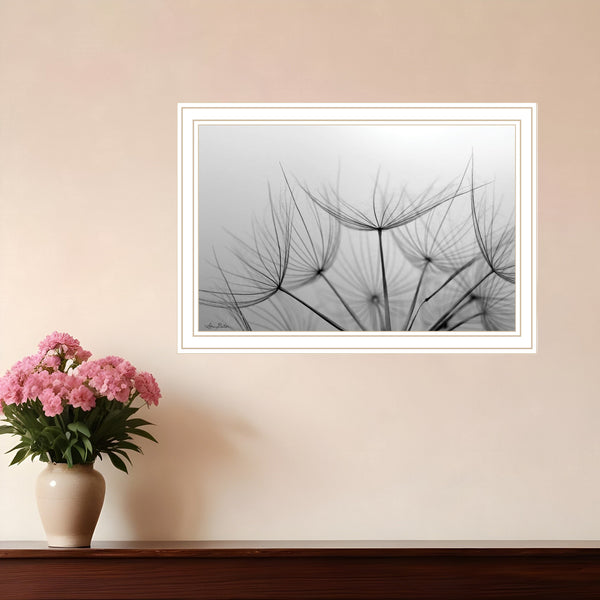 Homeroots Love Is A Delicate Flower White Framed Print Wall Art White Wood 530161