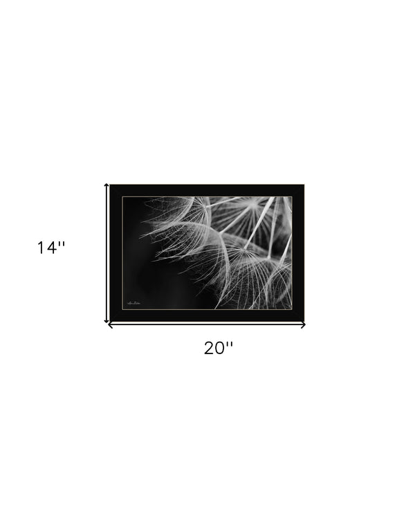 Homeroots Delicate Beauty Black Framed Print Wall Art Black Wood 530163