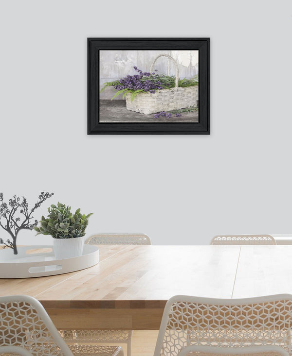 Homeroots My Lavender Black Framed Print Wall Art – Rustic Modern Decor For Stylish Home Accents, 15"X19"  Wood 530174