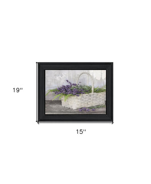 Homeroots My Lavender Black Framed Print Wall Art – Rustic Modern Decor For Stylish Home Accents, 15"X19"  Wood 530174