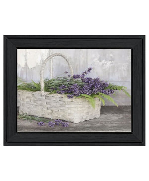 Homeroots My Lavender Black Framed Print Wall Art – Rustic Modern Decor For Stylish Home Accents, 15"X19"  Wood 530174