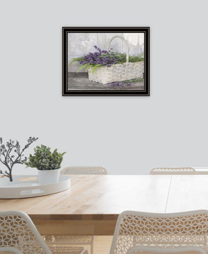 Homeroots My Lavender Framed Print Wall Art - Unique Rustic Decor For Stylish Home Spaces And Modern Vibes Black And Gold Wood 530175