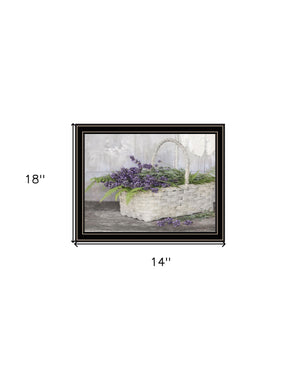 Homeroots My Lavender Framed Print Wall Art - Unique Rustic Decor For Stylish Home Spaces And Modern Vibes Black And Gold Wood 530175