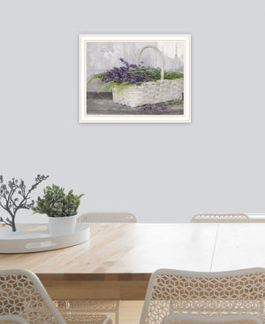 Homeroots My Lavender Framed Print Wall Art - Unique Rustic Decor For Stylish Home Spaces And Modern Vibes White Wood 530176