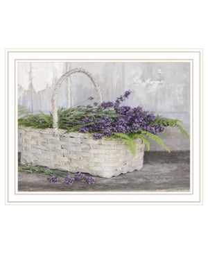 Homeroots My Lavender Framed Print Wall Art - Unique Rustic Decor For Stylish Home Spaces And Modern Vibes White Wood 530176