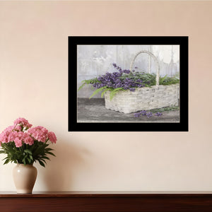 Homeroots My Lavender Framed Print Wall Art - Unique Rustic Decor For Stylish Home Spaces And Modern Vibes Black Wood 530177