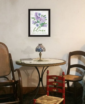 Homeroots Bloom Where You Are Planted Framed Wall Art - Rustic Farmhouse Decor To Elevate Your Space Black And Gold Wood 530180