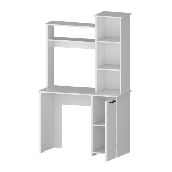 Homeroots 39" White Computer Desk With Hutch   530193
