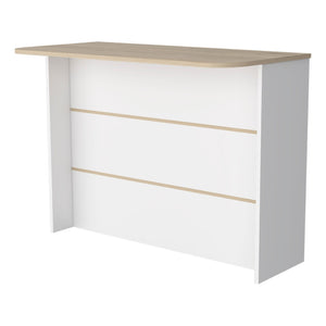 HomeRoots White Kitchen Island with Storage - Versatile 47" Work Surface, Rustic Design, Perfect for Any Home 530196