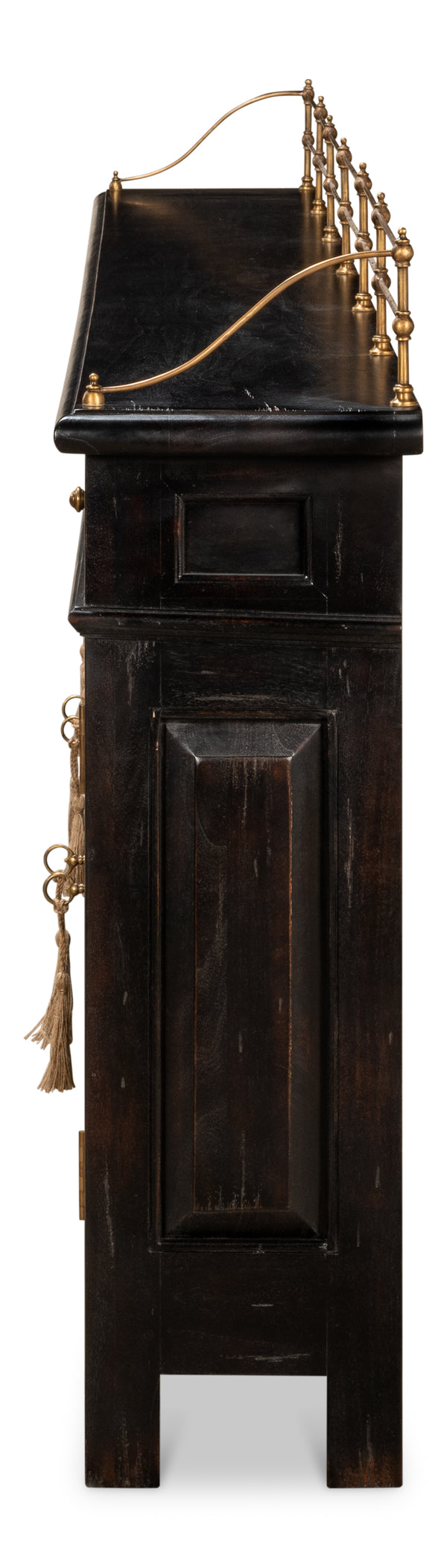 Sarreid Covent Gardens Sideboard In Elegant Ebony Finish - Premium Acacia Wood For Stylish Storage Solutions Black  53020