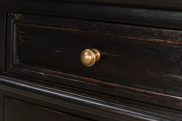 Sarreid Covent Gardens Sideboard In Elegant Ebony Finish - Premium Acacia Wood For Stylish Storage Solutions Black  53020