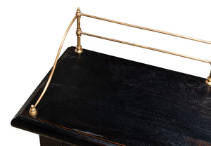 Sarreid Covent Gardens Sideboard In Elegant Ebony Finish - Premium Acacia Wood For Stylish Storage Solutions Black  53020