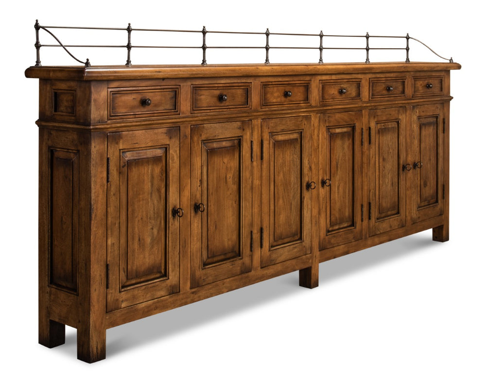 Sarreid Covent Gardens Sideboard - Elegant Fruitwood Finish With Durable Acacia Wood For Timeless Style Brown  53021