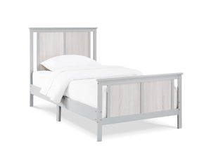 Homeroots Gray Reversible Solid Wood Twin Bed Frame - Stylish, Durable Design For A Restful Night's Sleep  Wood 530216