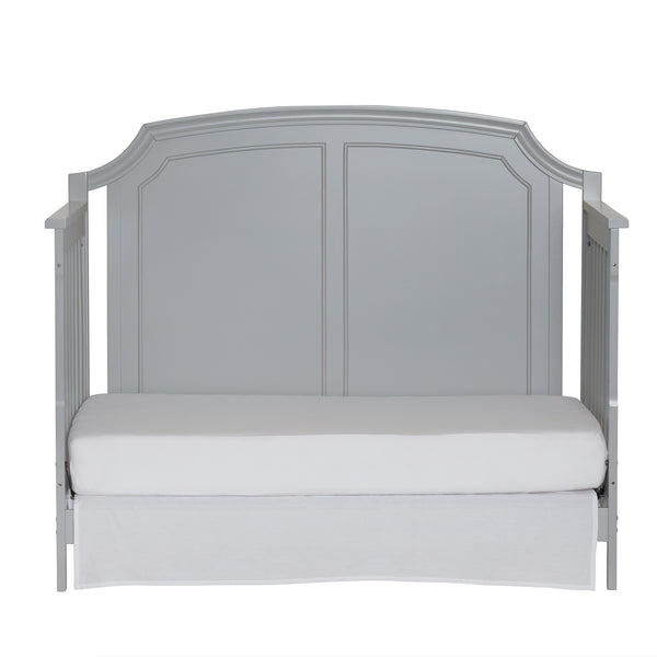 Homeroots Gray Solid And Manufactured Wood Standard Four In One Convertible Crib   530219