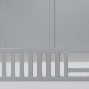 Homeroots Gray Solid And Manufactured Wood Standard Four In One Convertible Crib   530219