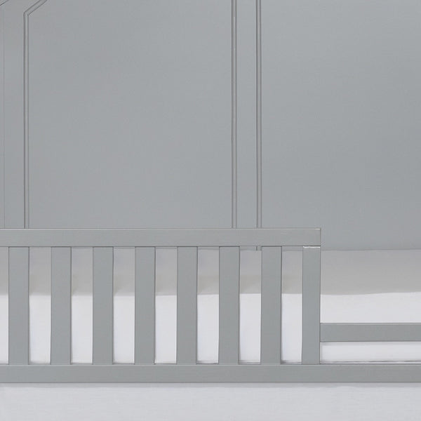 Homeroots Gray Solid And Manufactured Wood Standard Four In One Convertible Crib   530219