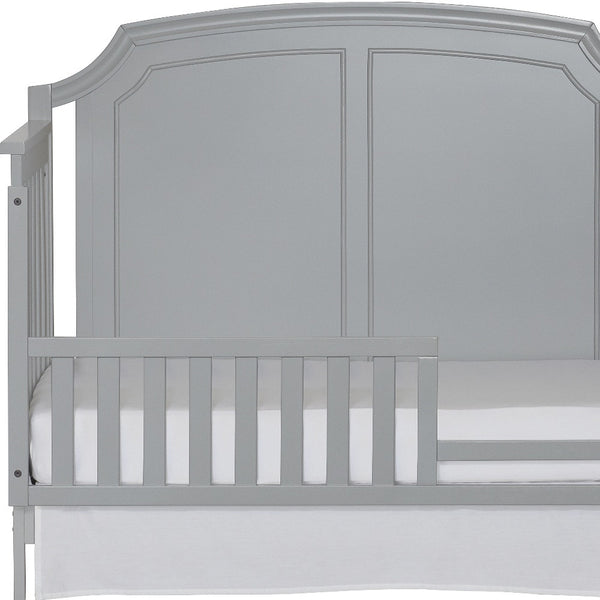 Homeroots Gray Solid And Manufactured Wood Standard Four In One Convertible Crib   530219