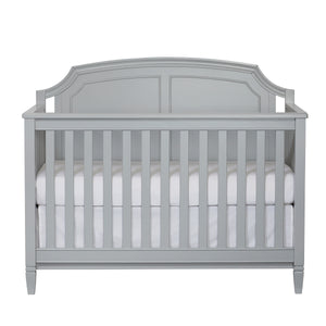 Homeroots Gray Solid And Manufactured Wood Standard Four In One Convertible Crib   530219