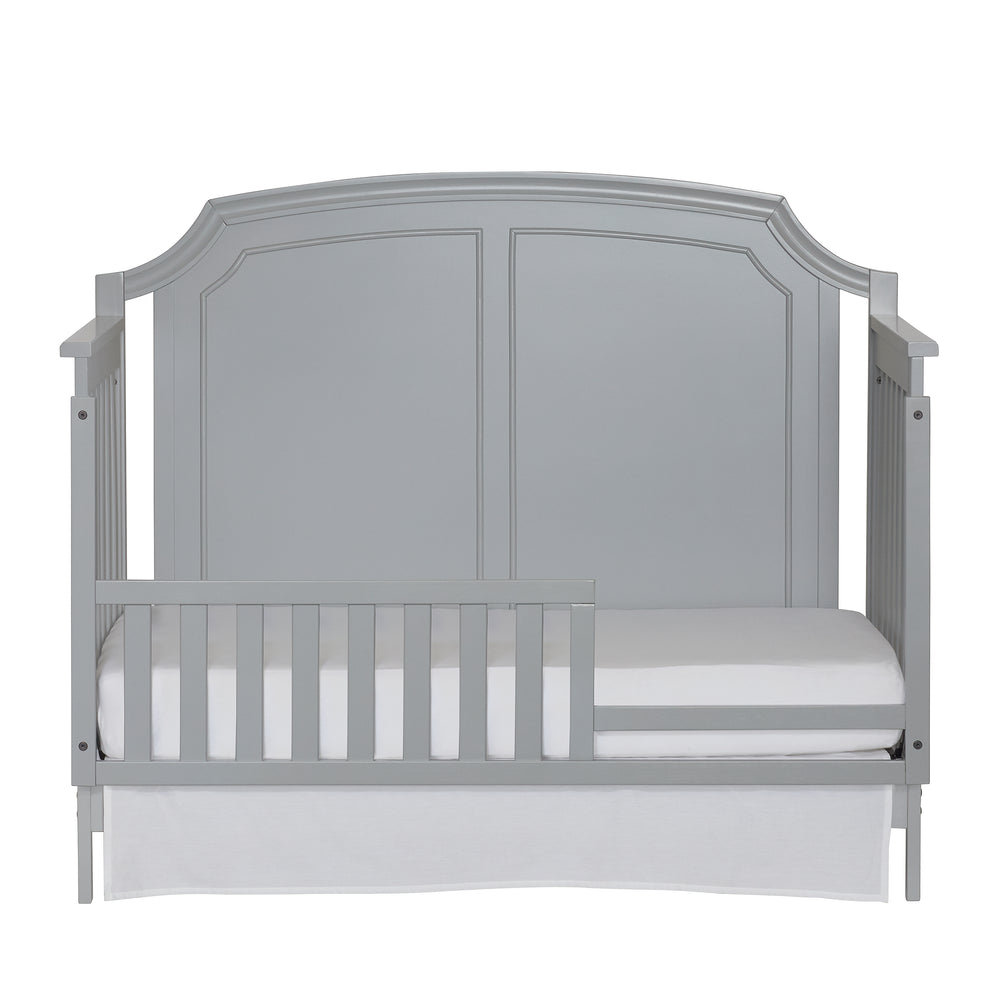 Homeroots Gray Solid And Manufactured Wood Standard Four In One Convertible Crib   530219