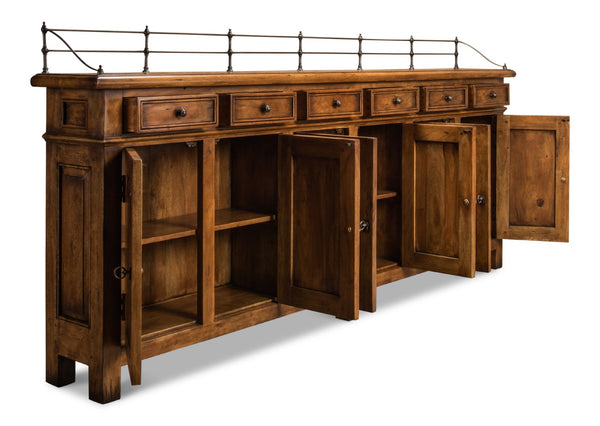 Sarreid Covent Gardens Sideboard - Elegant Fruitwood Finish With Durable Acacia Wood For Timeless Style Brown  53021