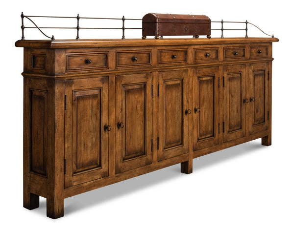 Sarreid Covent Gardens Sideboard - Elegant Fruitwood Finish With Durable Acacia Wood For Timeless Style Brown  53021