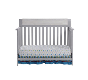 Homeroots Gray Solid And Manufactured Wood Standard Four In One Convertible Crib   530224