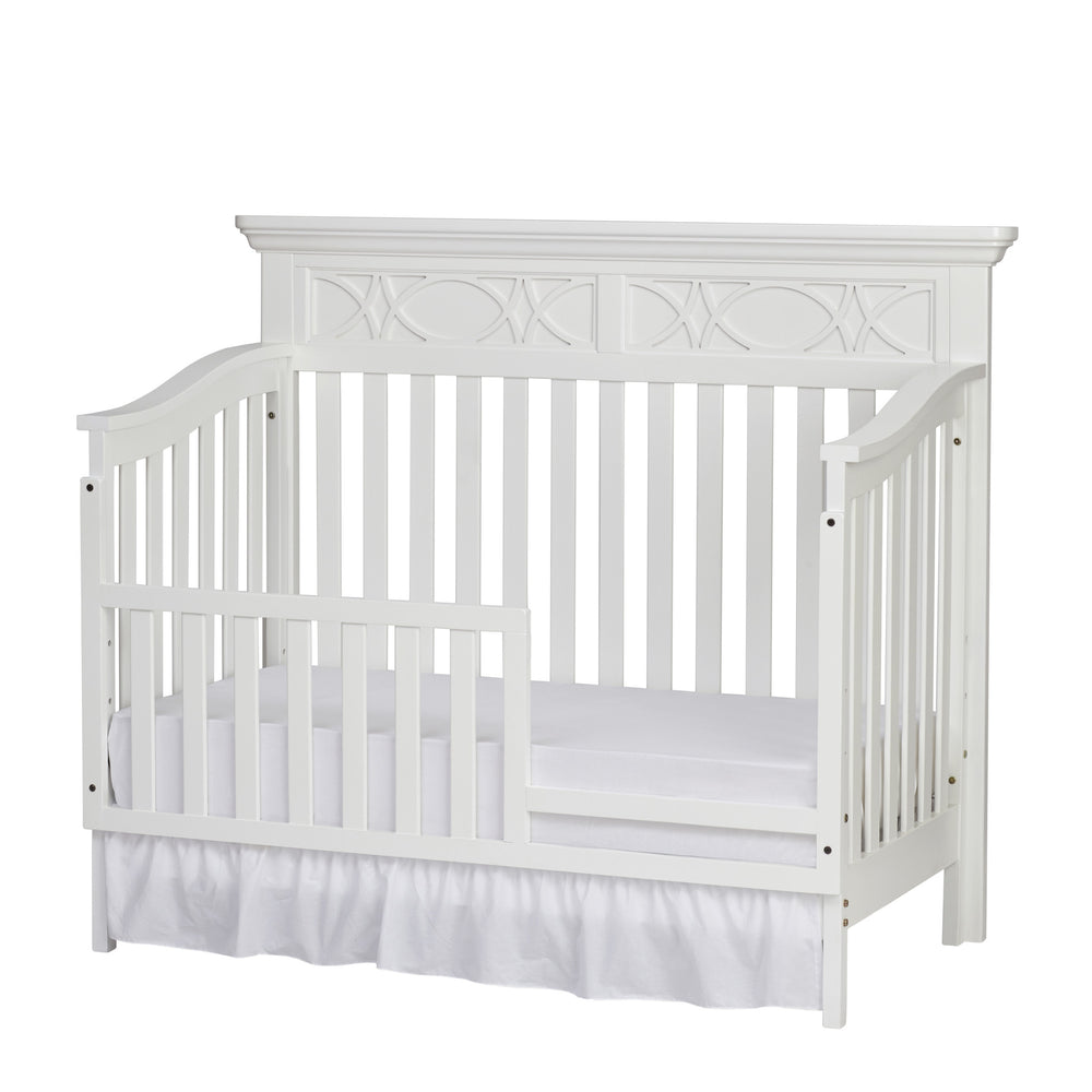 Homeroots White Solid And Manufactured Wood Standard Four In One Convertible Crib   530225