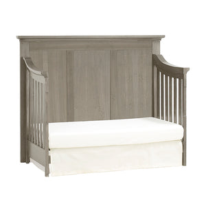 Homeroots Ash Gray Solid And Manufactured Wood Standard Four In One Convertible Crib   530234