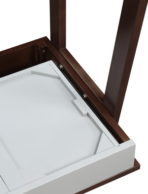 Homeroots 36" Brown And White Writing Desk   530237