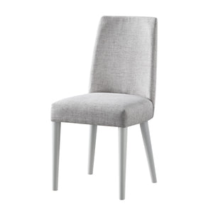 Homeroots 23" Gray Solid Wood And Fabric Upholstered Parsons Chair   530238