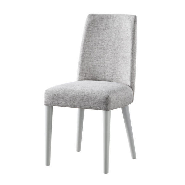 Homeroots 23" Gray Solid Wood And Fabric Upholstered Parsons Chair   530238