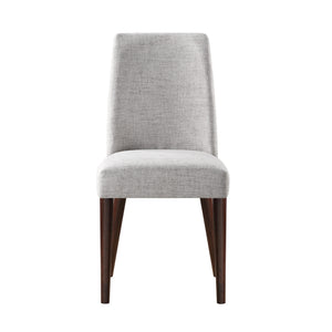 Homeroots 23" Gray And Espresso Fabric Parsons Chair   530239