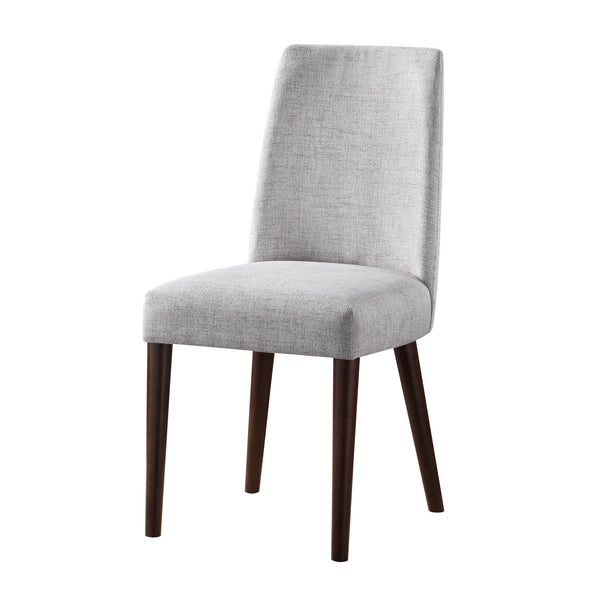 Homeroots 23" Gray And Espresso Fabric Parsons Chair   530239