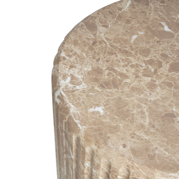 English Elm Christopher Knight Home® - Outdoor Cicci Carved Side Table - Luxurious Gold Accent For Indoor/Outdoor Living Spaces N773P283503G