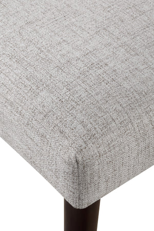 Homeroots 23" Gray And White Solid Wood And Upholstered Fabric Parsons Chair   530241