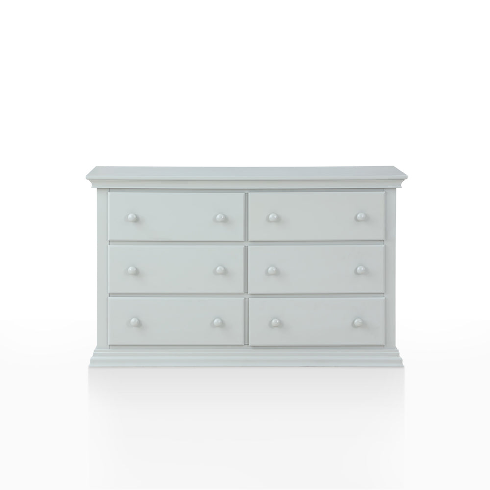 Homeroots 56" Gray Solid And Manufactured Wood Six Drawer Double Dresser  Solid And Manufactured Wood 530242