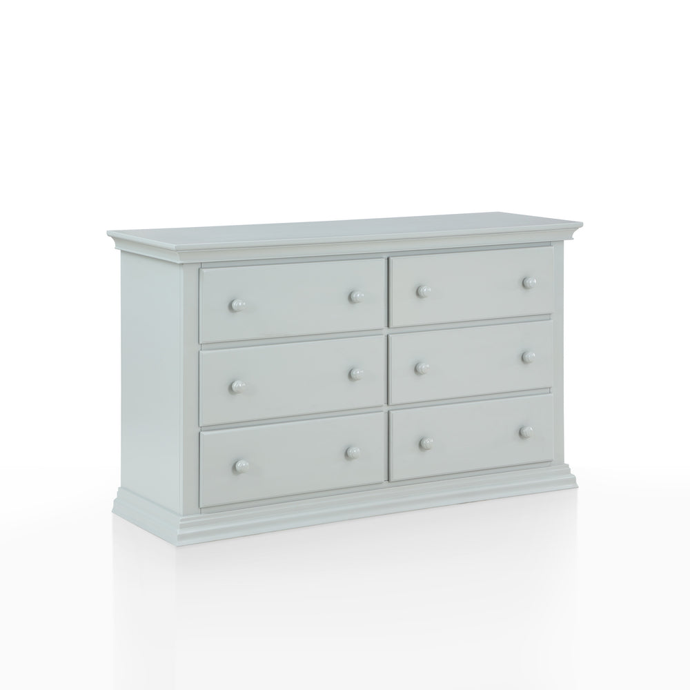 Homeroots 56" Gray Solid And Manufactured Wood Six Drawer Double Dresser  Solid And Manufactured Wood 530242