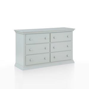 Homeroots 56" Gray Solid And Manufactured Wood Six Drawer Double Dresser  Solid And Manufactured Wood 530242